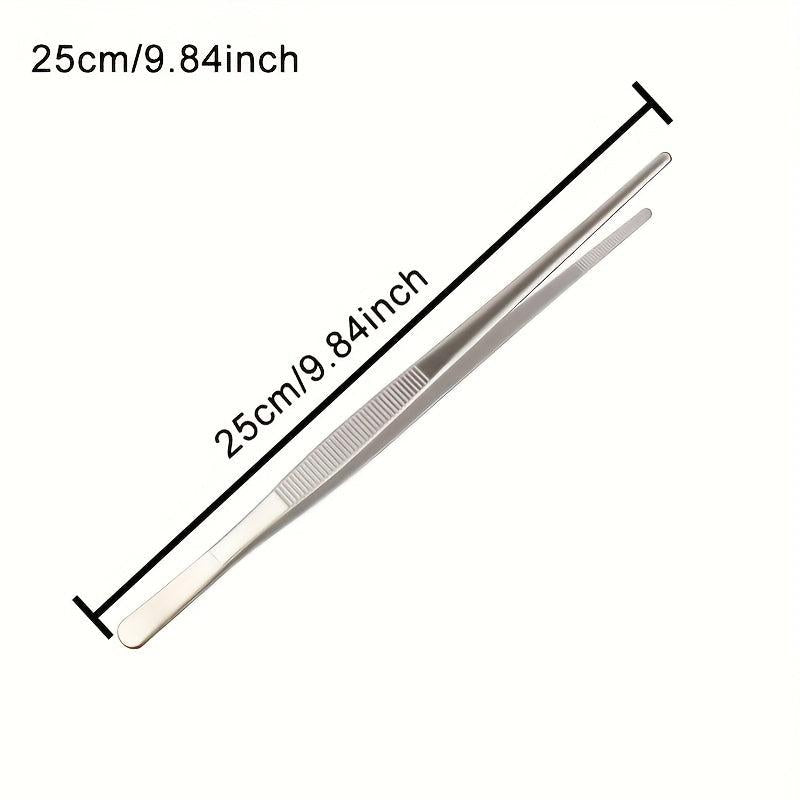 2pcs Stainless Steel Food Tongs, Anti-scalding Salad BBQ Steak Clip