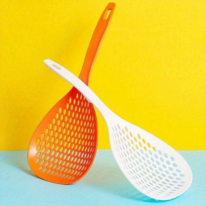 2pcs Colander Spoon Strainer Plastic Large Noodle Spoon Kitchen Pasta Skim