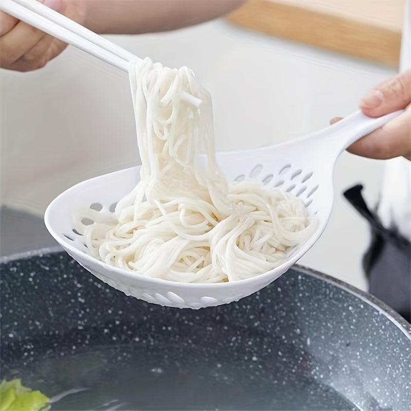 2pcs Colander Spoon Strainer Plastic Large Noodle Spoon Kitchen Pasta Skim