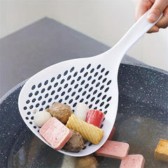 2pcs Colander Spoon Strainer Plastic Large Noodle Spoon Kitchen Pasta Skim