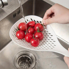 2pcs Colander Spoon Strainer Plastic Large Noodle Spoon Kitchen Pasta Skim