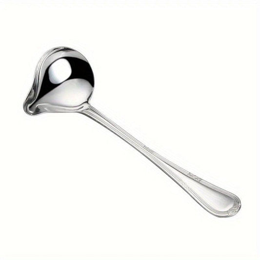 5pcs Stainless Steel Saucier Drizzle Spoon Sauce Ladle Pouring Spout