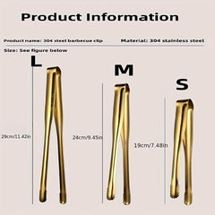 Stainless Steel Food Tongs Anti-Scalding BBQ Clip