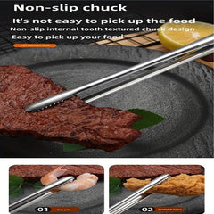 Stainless Steel Food Tongs Anti-Scalding BBQ Clip