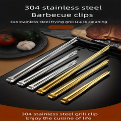 Stainless Steel Food Tongs Anti-Scalding BBQ Clip