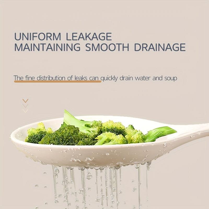 Large Integrated Silicone Colander Spoon High Temp Resistant Strainer Ladle