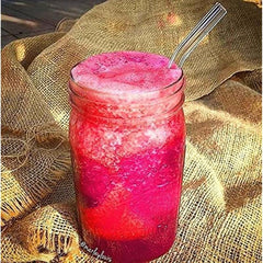 8pcs Transparent Glass Straws with Cleaning Brush - Reusable Heat Resistant Stra