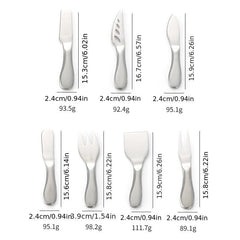 7pcs Stainless Steel Cheese Set for Cake Forks Mini Kitchen Baking Supplies