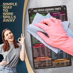 2pcs Air Fryer Magnetic Cheat Sheet Set Air Fryer Accessories Cooking Time