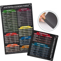 2pcs Air Fryer Magnetic Cheat Sheet Set Air Fryer Accessories Cooking Time