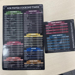 2pcs Air Fryer Magnetic Cheat Sheet Set Air Fryer Accessories Cooking Time