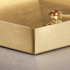 Golden Stainless Steel Tray Multifunctional Jewelry Decorative Serving Tray