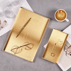 Golden Stainless Steel Tray Multifunctional Jewelry Decorative Serving Tray