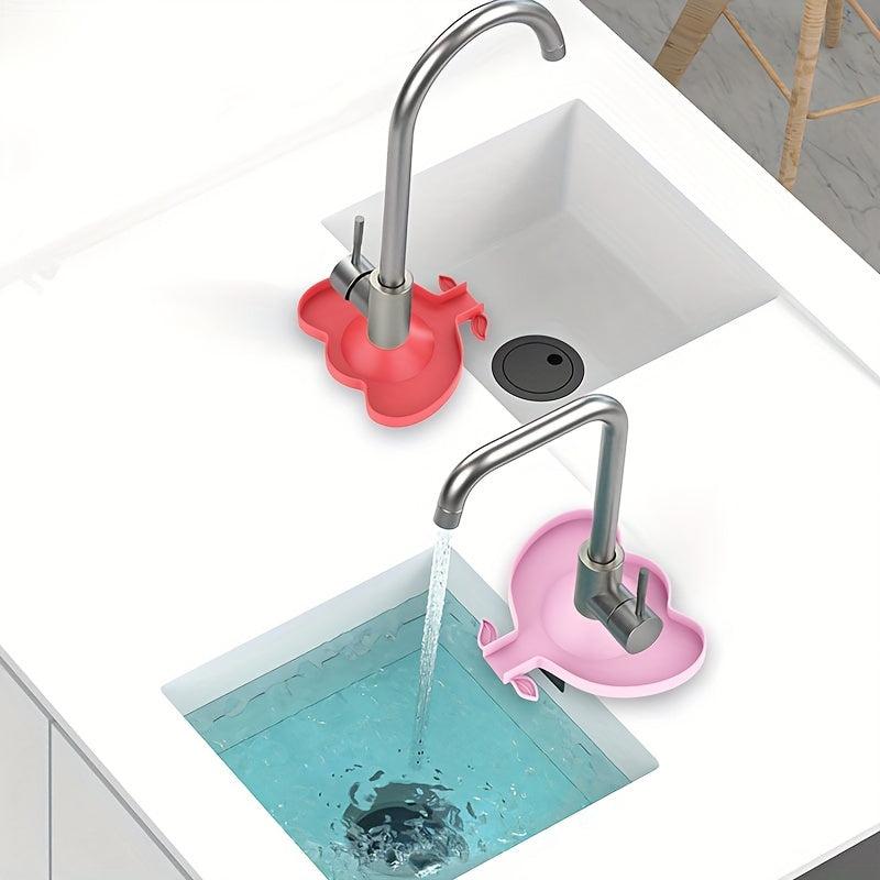 Kitchen Silicone Faucet Mat Sink Splash Drainer Bathroom Countertop Protector