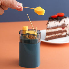 Plastic Toothpick Box Pop-up Storage Bottle Dental Floss Container