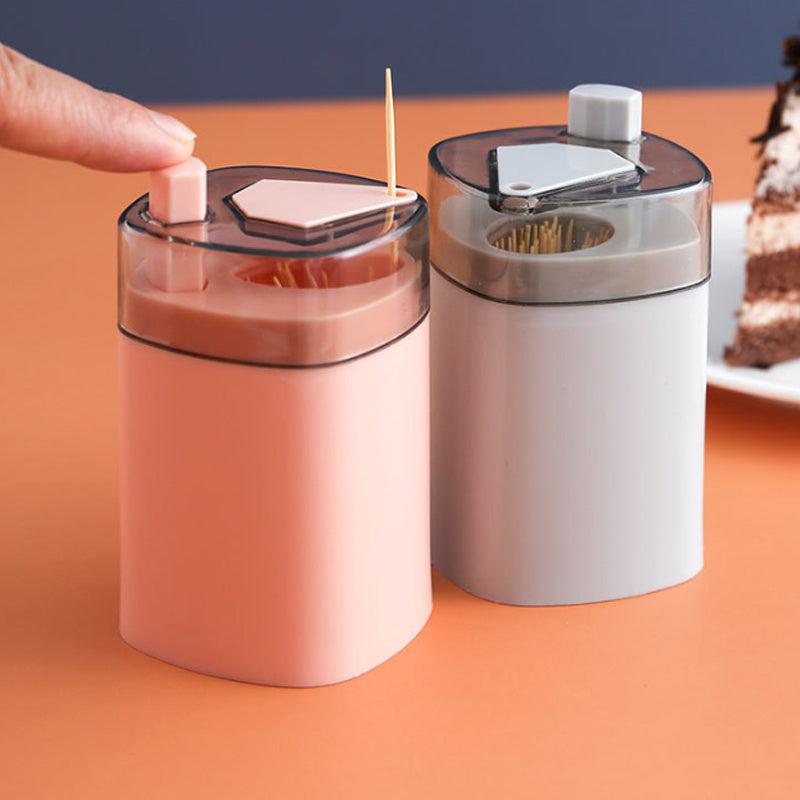Plastic Toothpick Box Pop-up Storage Bottle Dental Floss Container