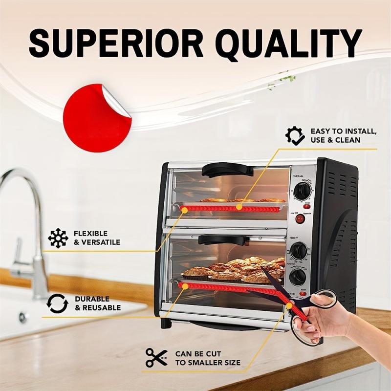 2pcs Heat Resistant Silicone Oven Rack Shields