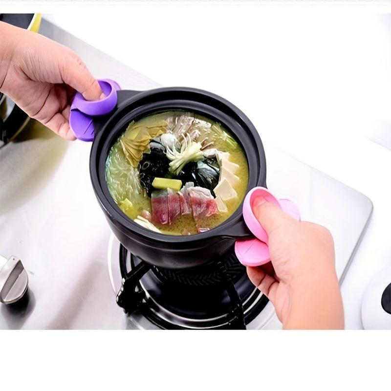 4pcs Heat Resistant Finger Covers BBQ Fireproof Non Slip Silicone Safe Cooking