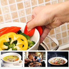 4pcs Heat Resistant Finger Covers BBQ Fireproof Non Slip Silicone Safe Cooking