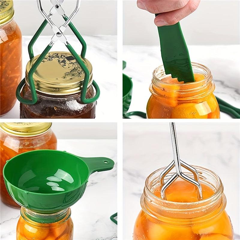 6pcs Stainless Steel Canning Set for Beginners w/ Wide Mouth Funnel