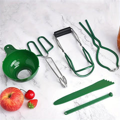6pcs Stainless Steel Canning Set for Beginners w/ Wide Mouth Funnel