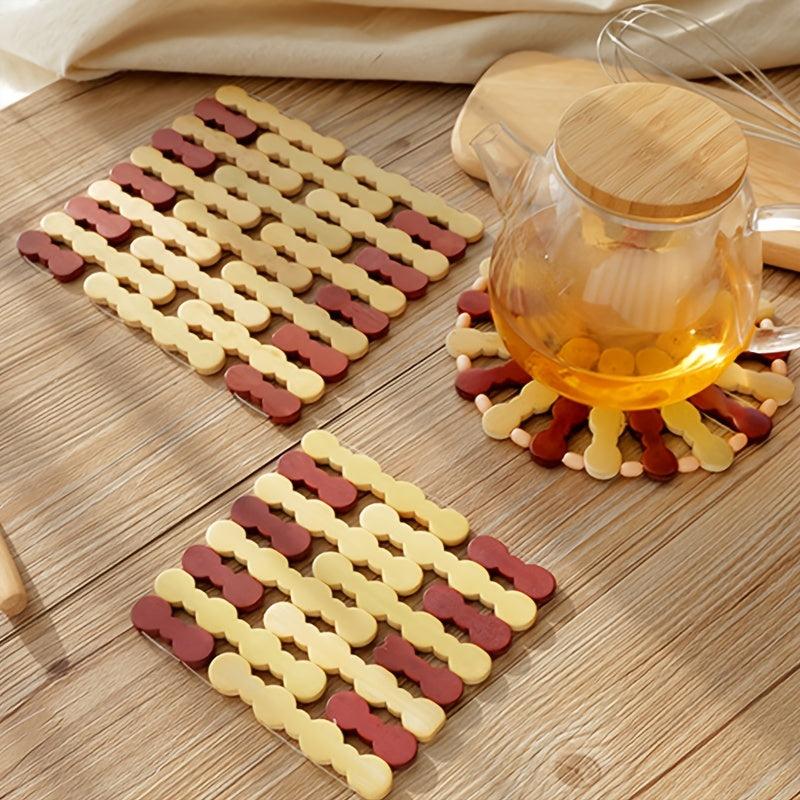 Bamboo Insulation Mat for Dining Table - Keeps Food Warm