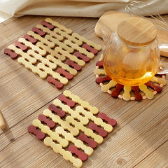 Bamboo Insulation Mat for Dining Table - Keeps Food Warm