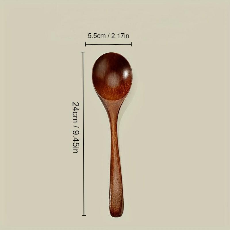 Natural Wooden Spoon for Ramen Noodles and Soup