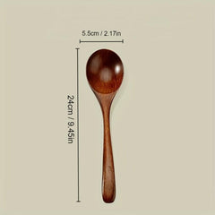 Natural Wooden Spoon for Ramen Noodles and Soup
