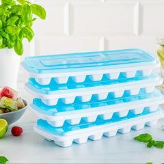 Ice Cube Tray With Lid - Set of 4