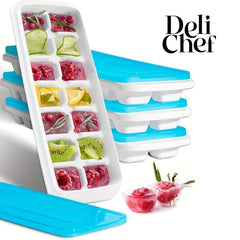 Ice Cube Tray With Lid - Set of 4