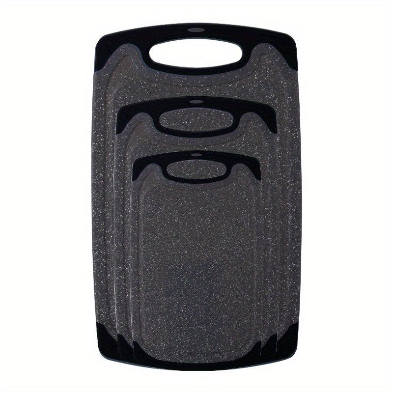Set Of 3 Dishwasher Safe Non-slip Plastic Cutting Boards