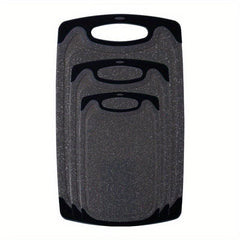 Set Of 3 Dishwasher Safe Non-slip Plastic Cutting Boards