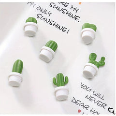6pcs Cactus Fridge Magnets for Home & Office Decor