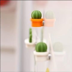6pcs Cactus Fridge Magnets for Home & Office Decor