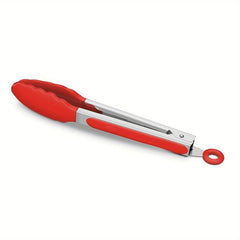 Silicone-Tipped Stainless Steel Food Tongs - Set of 3 Sizes