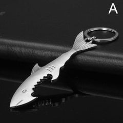 Metal Guitar Bicycle Shark Bottle Opener Keychain