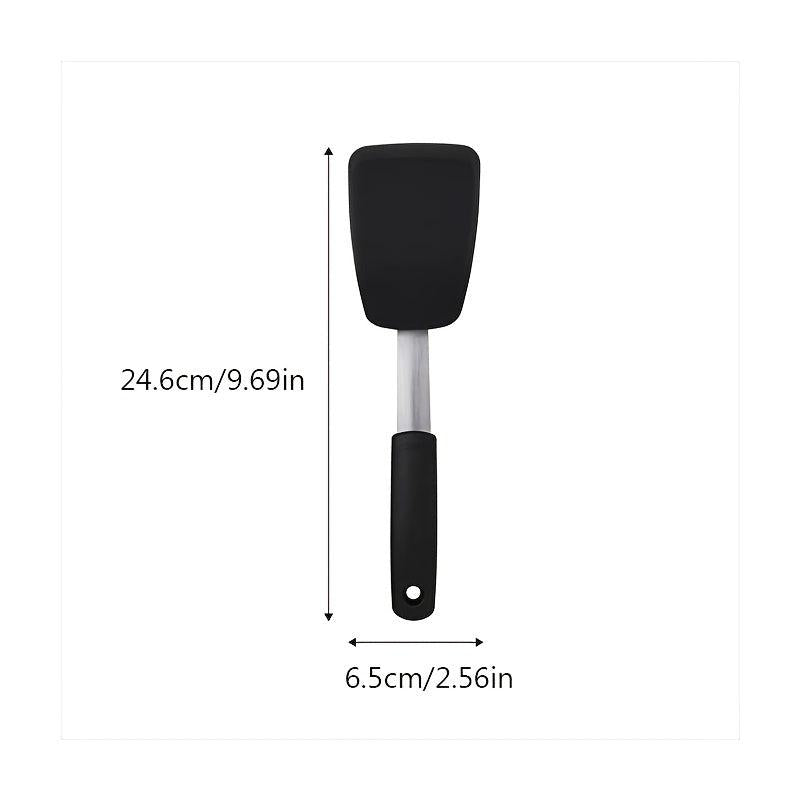 Silicone Frying Shovel Kitchen Spatula Stainless Steel Handle Cooking