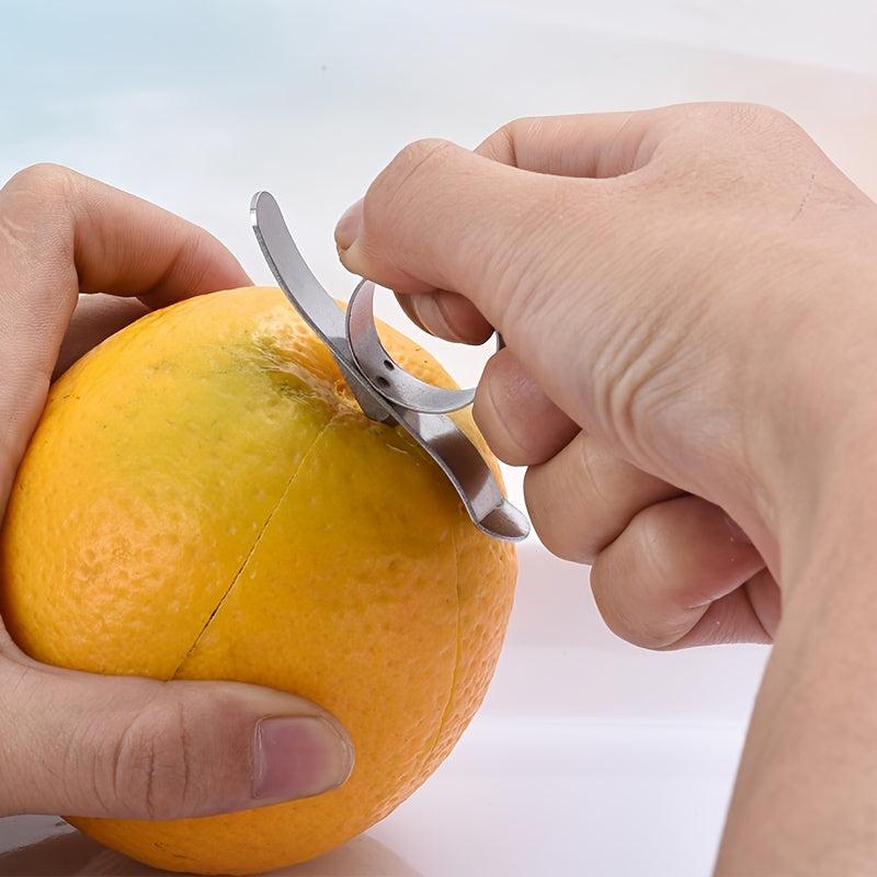 2pcs Stainless Steel Orange Citrus Slicer Fruit Cutter Peeler Remover