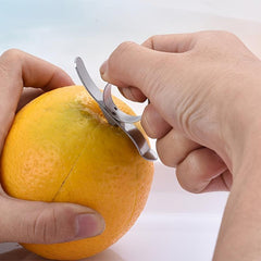 2pcs Stainless Steel Orange Citrus Slicer Fruit Cutter Peeler Remover