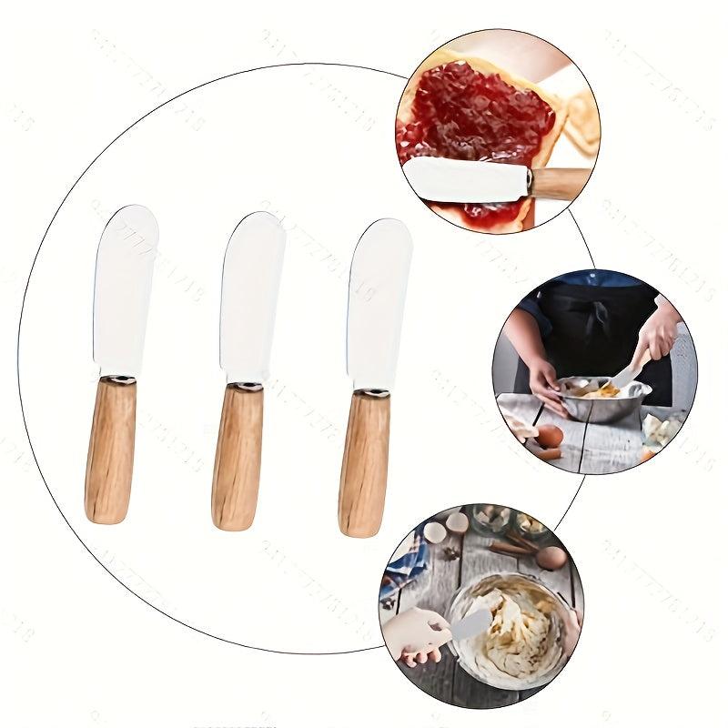 6pcs Cheese & Butter Spreader Set with Wooden Handle