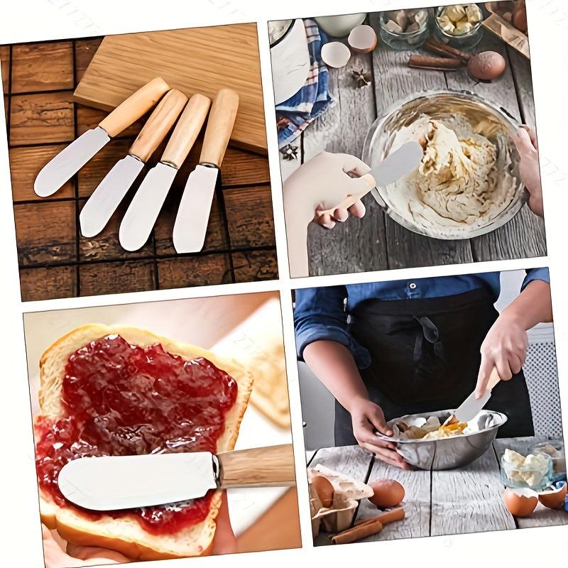 6pcs Cheese & Butter Spreader Set with Wooden Handle