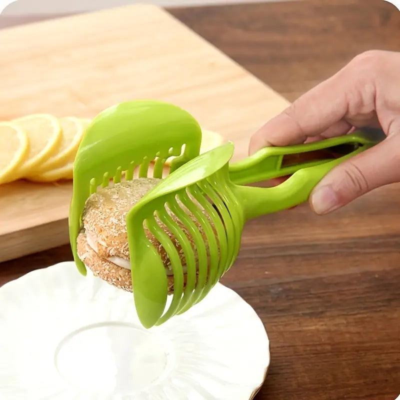 Tomato Lemon Slicer Holder Fruit Tongs Egg Slicer Cutting Holder