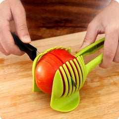 Tomato Lemon Slicer Holder Fruit Tongs Egg Slicer Cutting Holder