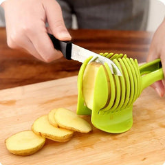 Tomato Lemon Slicer Holder Fruit Tongs Egg Slicer Cutting Holder