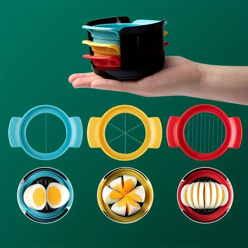 3 in 1 Stainless Steel Egg Slicer Cut Slice & Dice Eggs