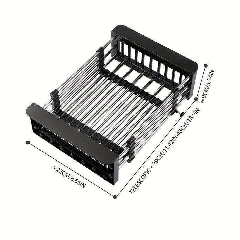 Retractable Dish Drying Rack Stainless Steel