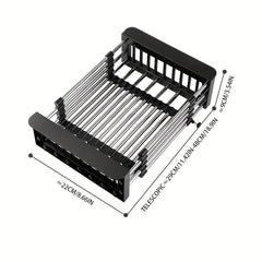Retractable Dish Drying Rack Stainless Steel