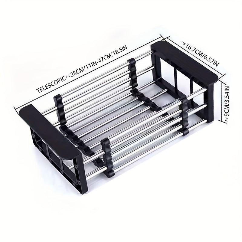 Retractable Dish Drying Rack Stainless Steel