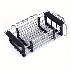 Retractable Dish Drying Rack Stainless Steel